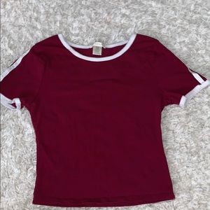 crop top fitted tee
